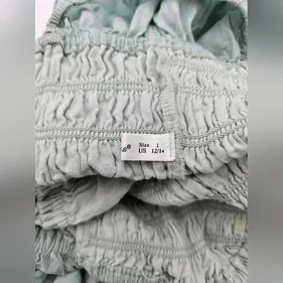 R. Vivimos Womens Size L 12/14 Summer Half Sleeve Cotton Ruffled Dress - Picture 11 of 12